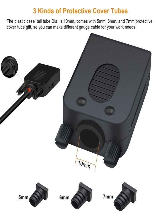 DTECH DB9 Breakout Connector DB-9 Female RS232 Serial Adapter Solderless Module Board with Screw Terminals Block, Case, Long Bolts and Tail Pipes - Image 5